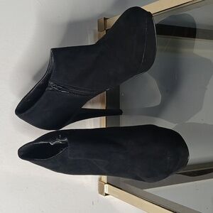 Atmosphere black suede stiletto ankle boots size 7